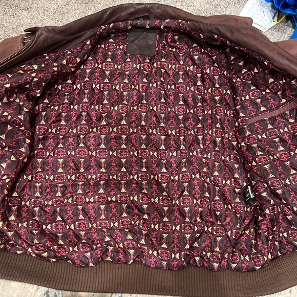 Vintage Leather Aviator Bomber Style Jacket - Picture 9 of 10